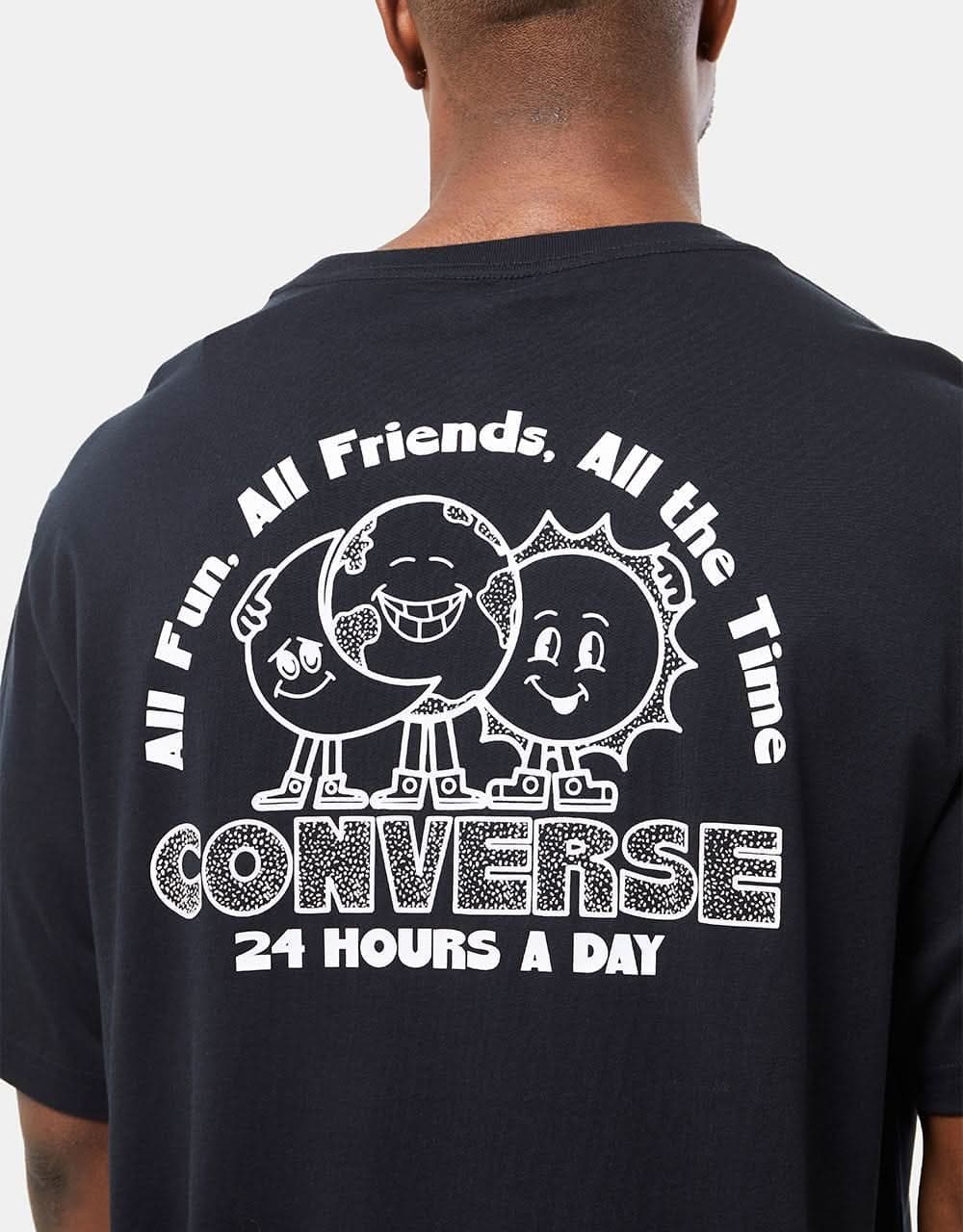 Converse Earth Moon Sun T-Shirt - Black