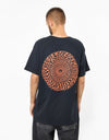 Spitfire Swirled Classic T-Shirt - Black/Burnt Orange