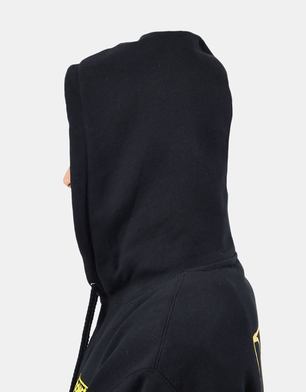 Krooked Moonsmile Raw Pullover Hoodie - Black/Yellow