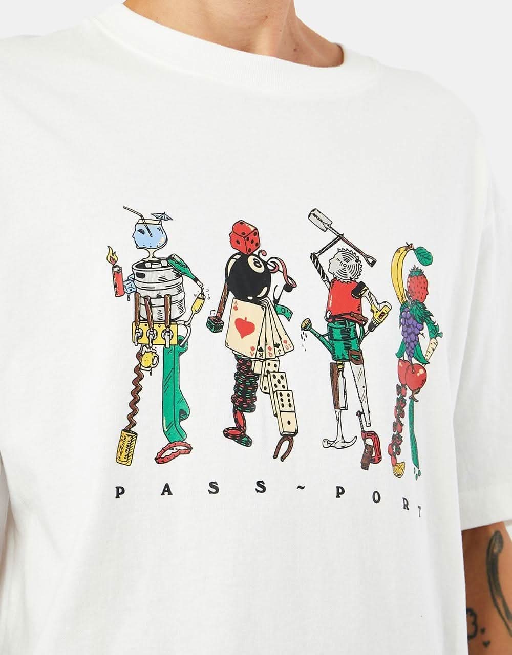 Pass Port Assorted Friends T-Shirt - White