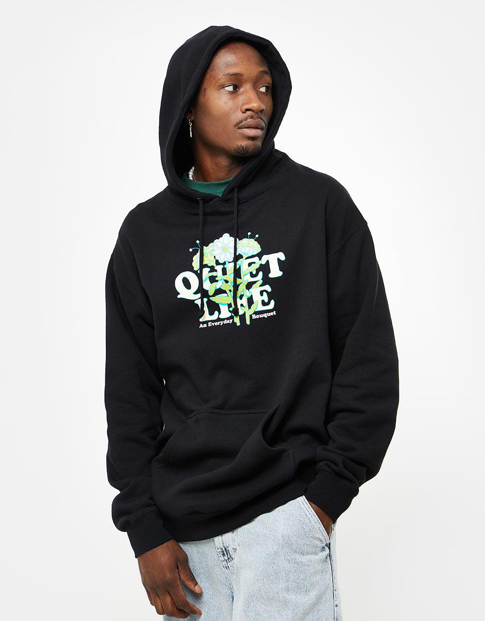 The Quiet Life Everyday Bouquet Pullover Hoodie - Black