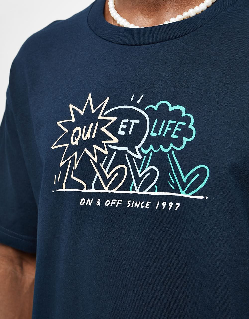 The Quiet Life Walking Bubbles T-Shirt - Navy