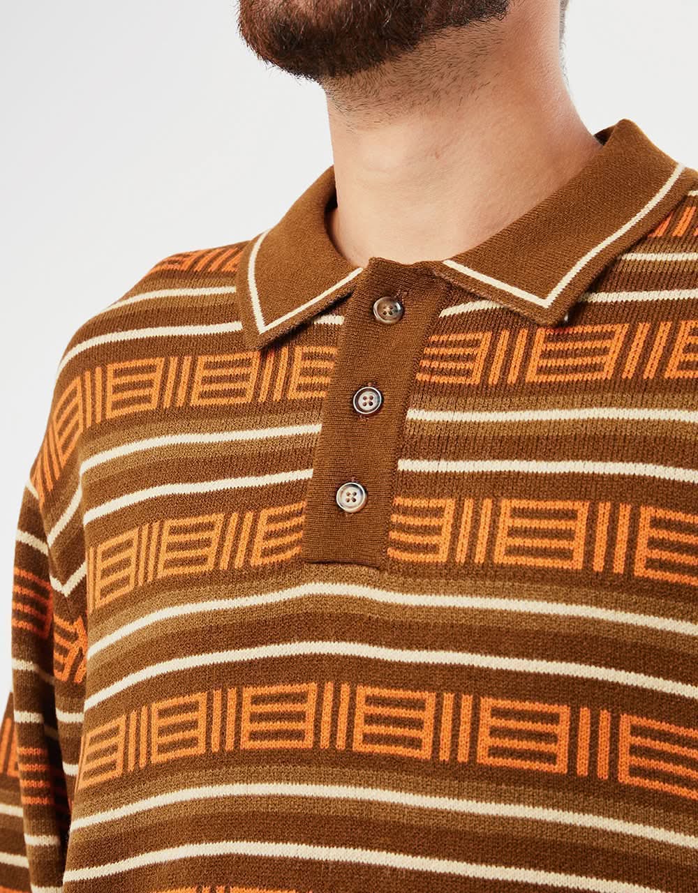 Butter Goods Windsor Knitted Sweater - Brown/Tan