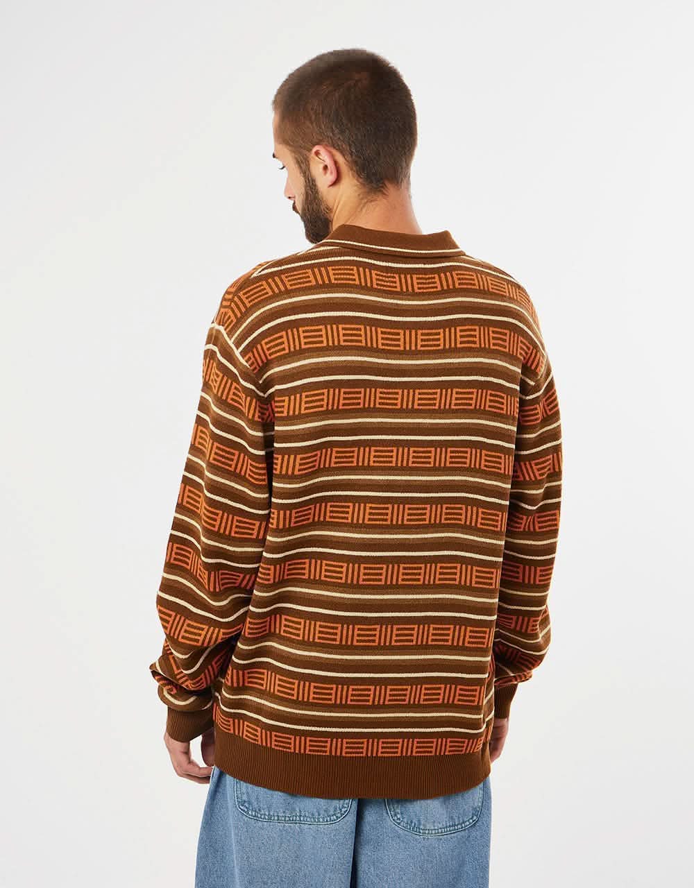 Butter Goods Windsor Knitted Sweater - Brown/Tan