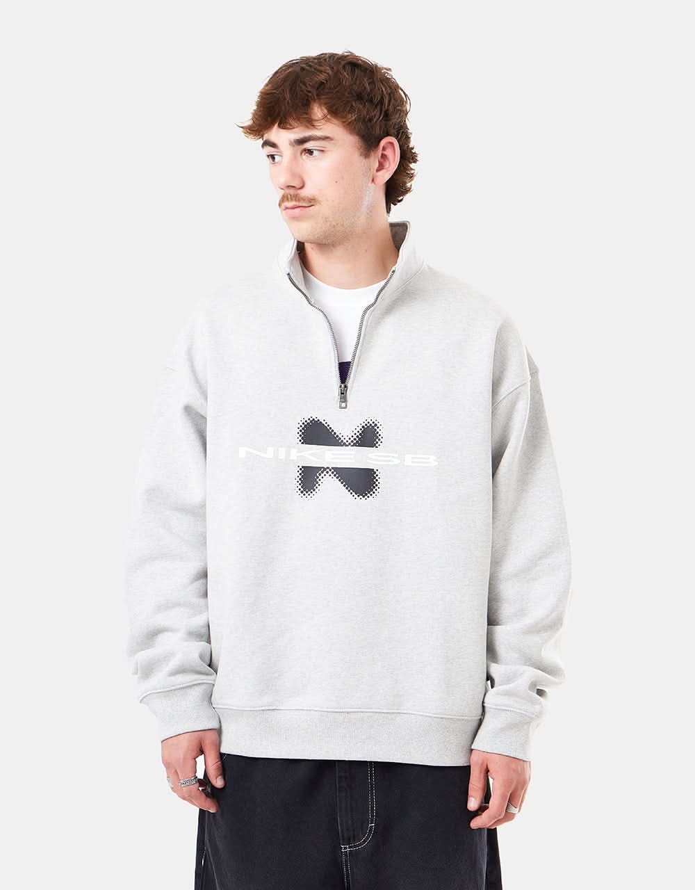 Nike SB Y2K Half Zip Sweat - Grey Heather
