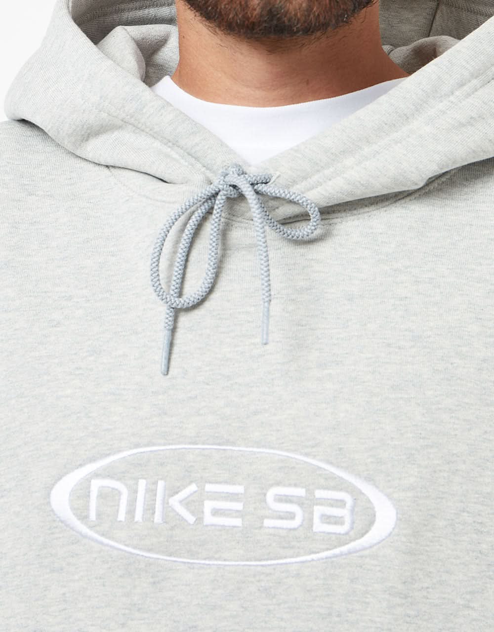Nike SB HBR Pullover Hoodie - Grey Heather/White