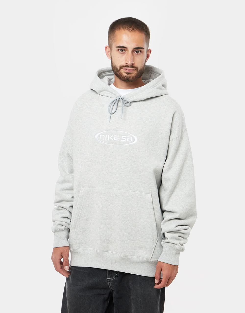 Nike SB HBR Pullover Hoodie - Grey Heather/White