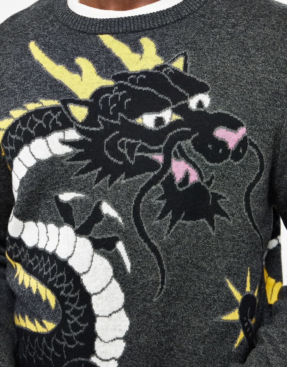 RIPNDIP Ryu Knitted Sweater - Black Heather
