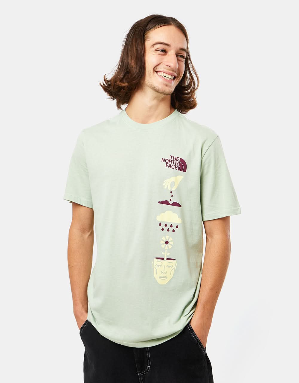 The North Face Brand Proud T-Shirt - Misty Sage/Snow