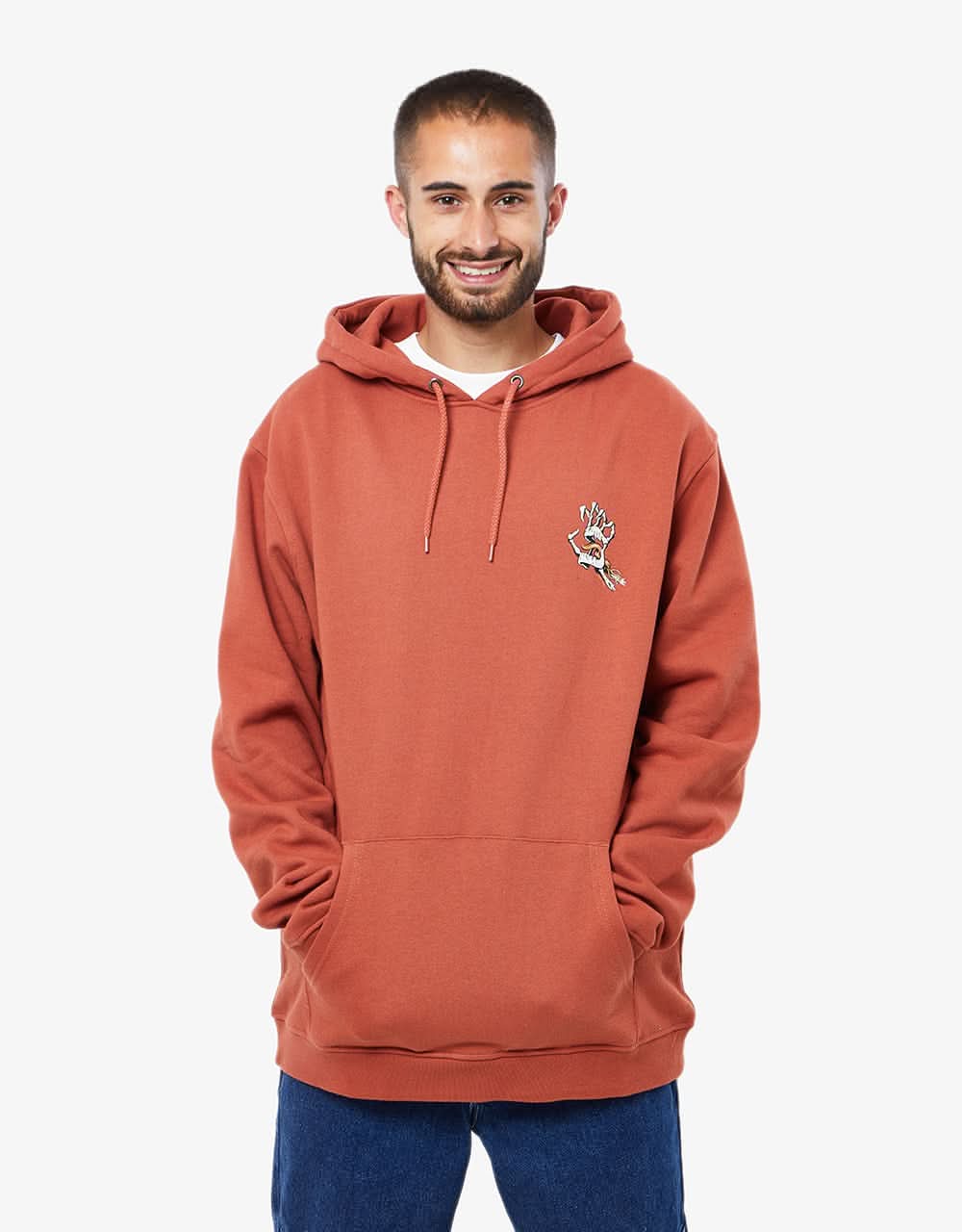 Santa Cruz Bone Hand Cruz Hood - Terracotta