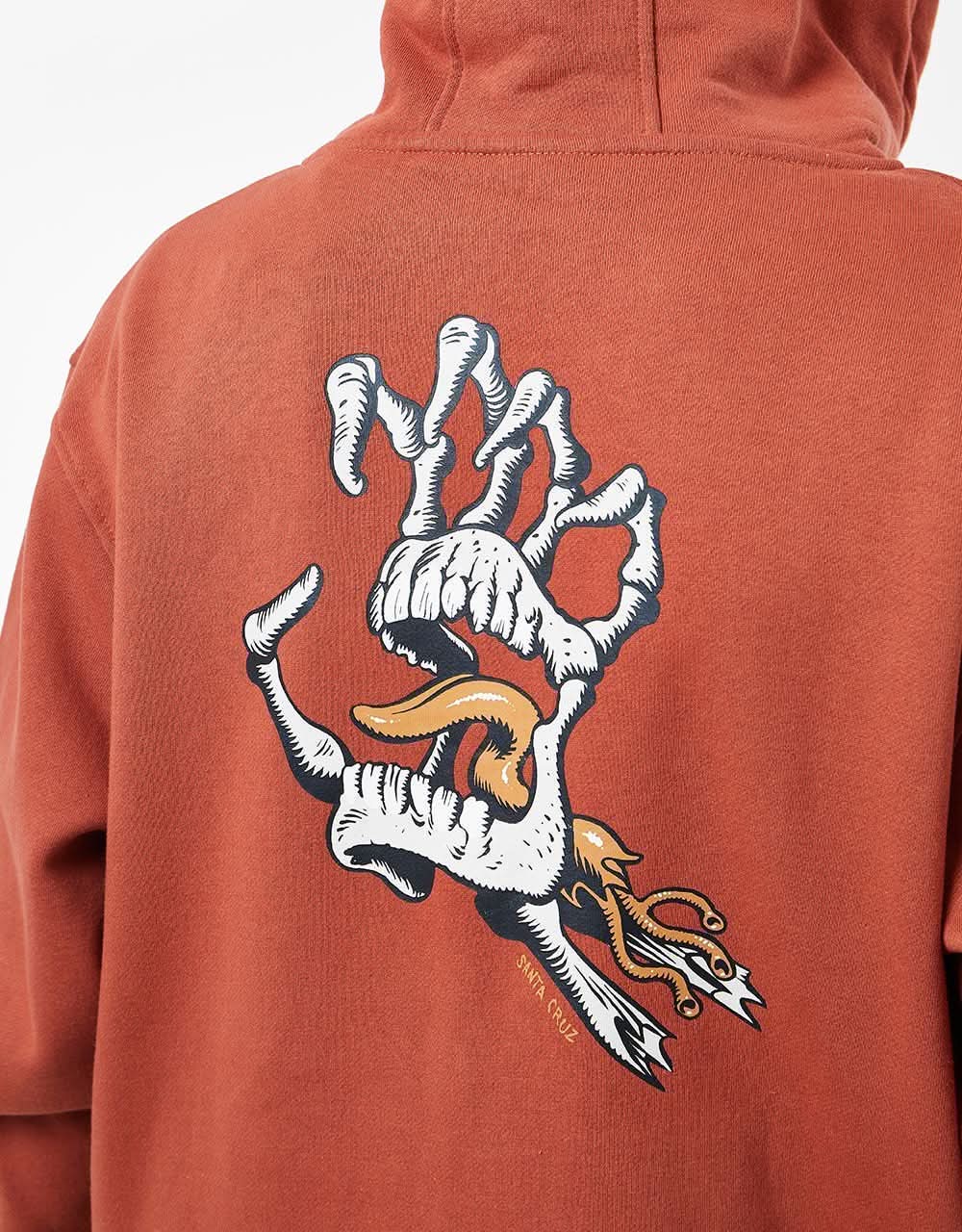 Santa Cruz Bone Hand Cruz Hood - Terracotta