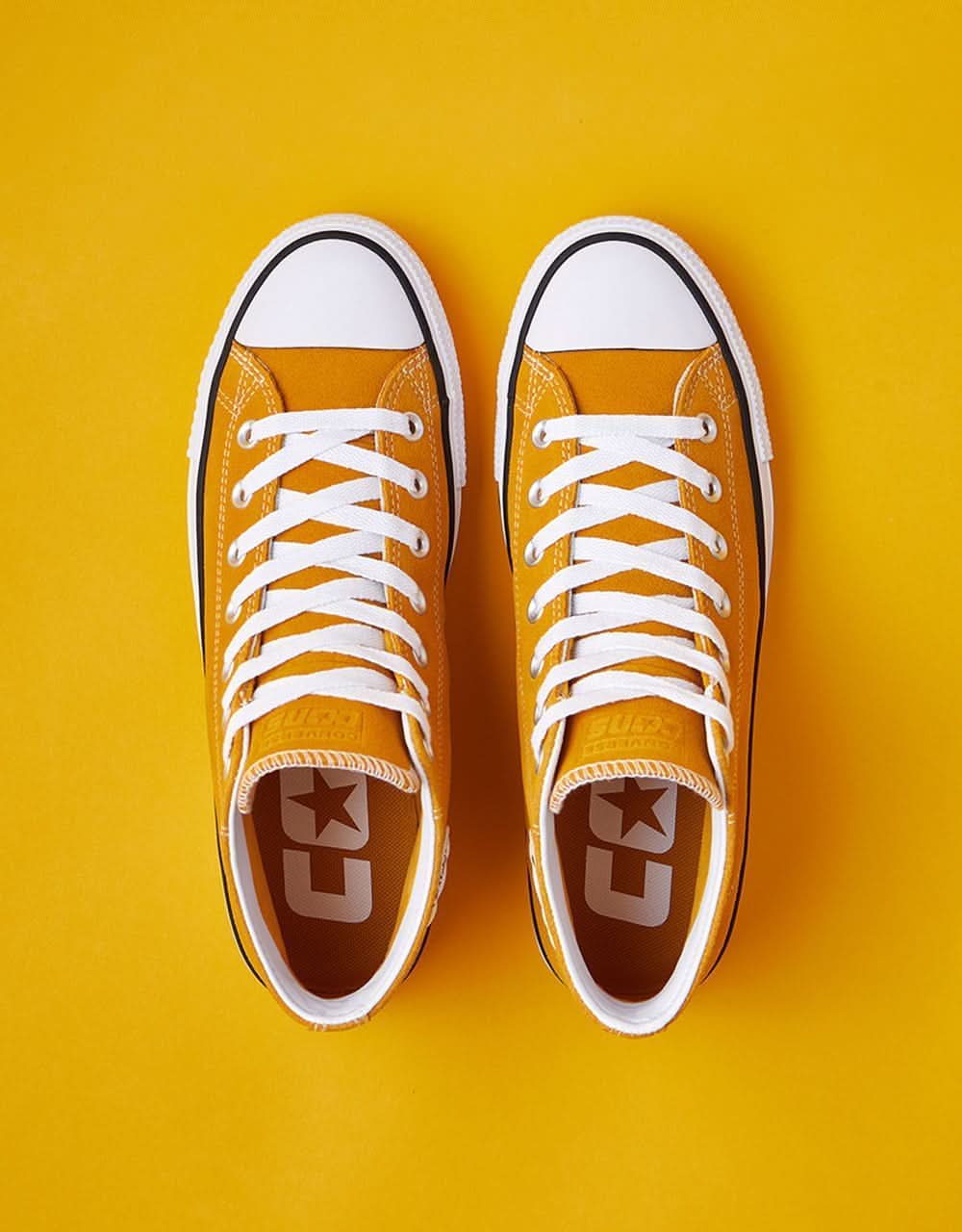 Converse CTAS Pro Hi Skate Shoes - Sunflower Gold/White/Black