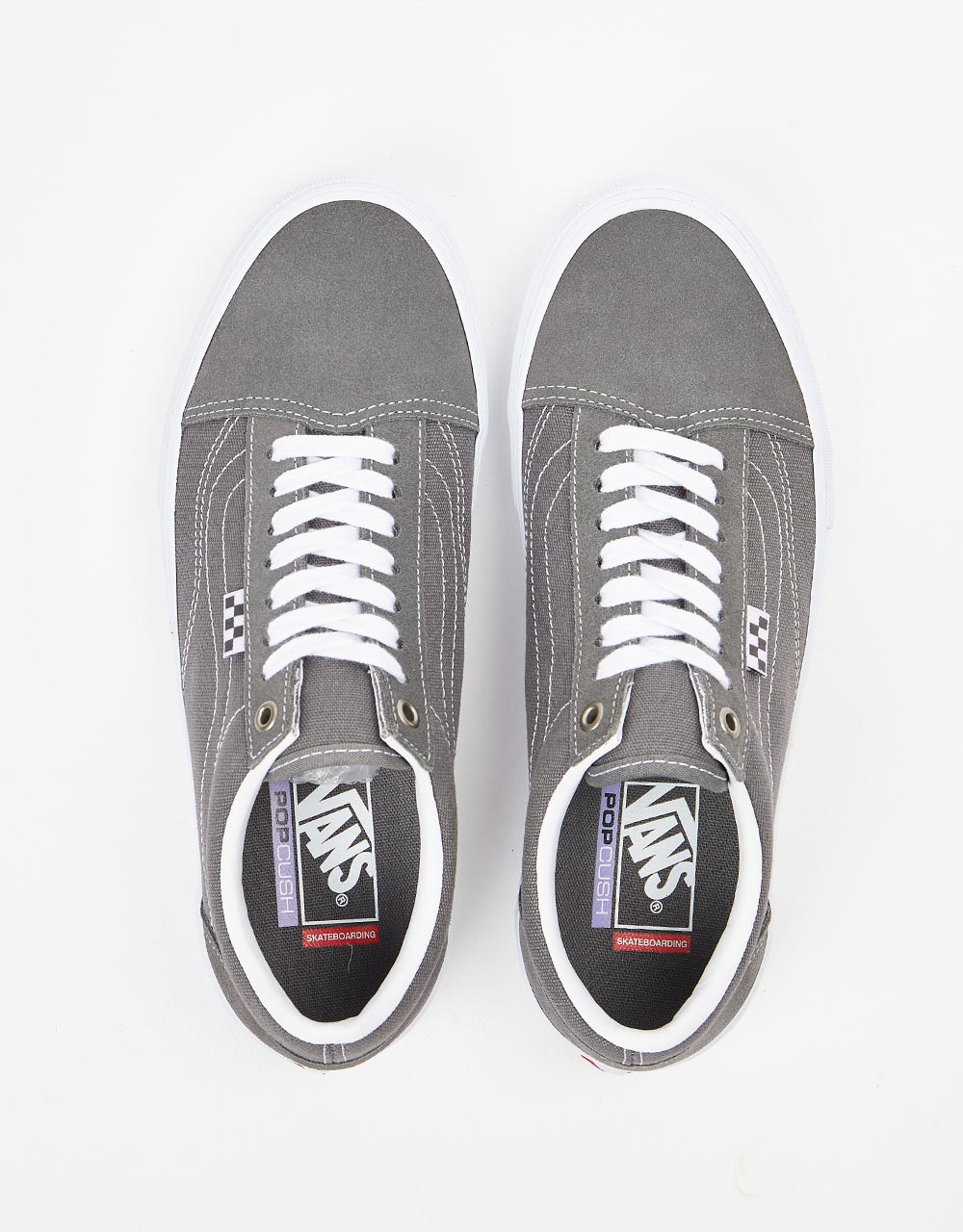Vans Skate Old Skool Shoes - Pewter/True White