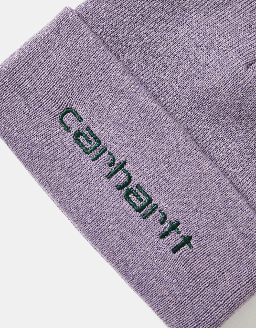 Carhartt WIP Script Beanie - Glassy Purple/Discovery Green
