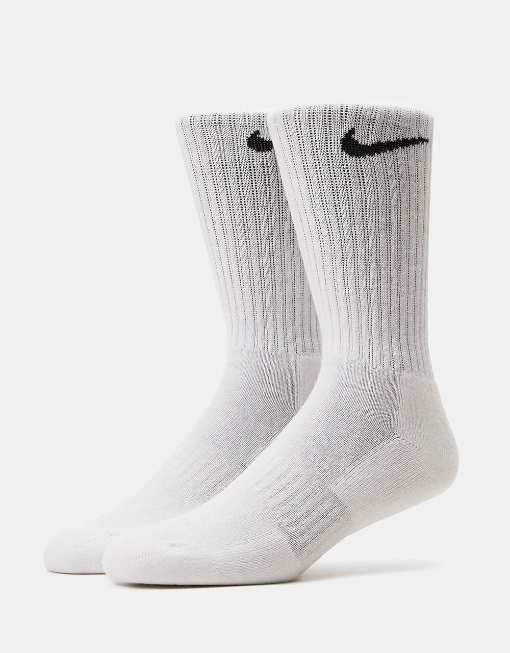 Nike SB Everyday Cushioned 6 Pack Crew Socks - White/Black