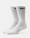 Nike SB Everyday Cushioned 6 Pack Crew Socks - White/Black