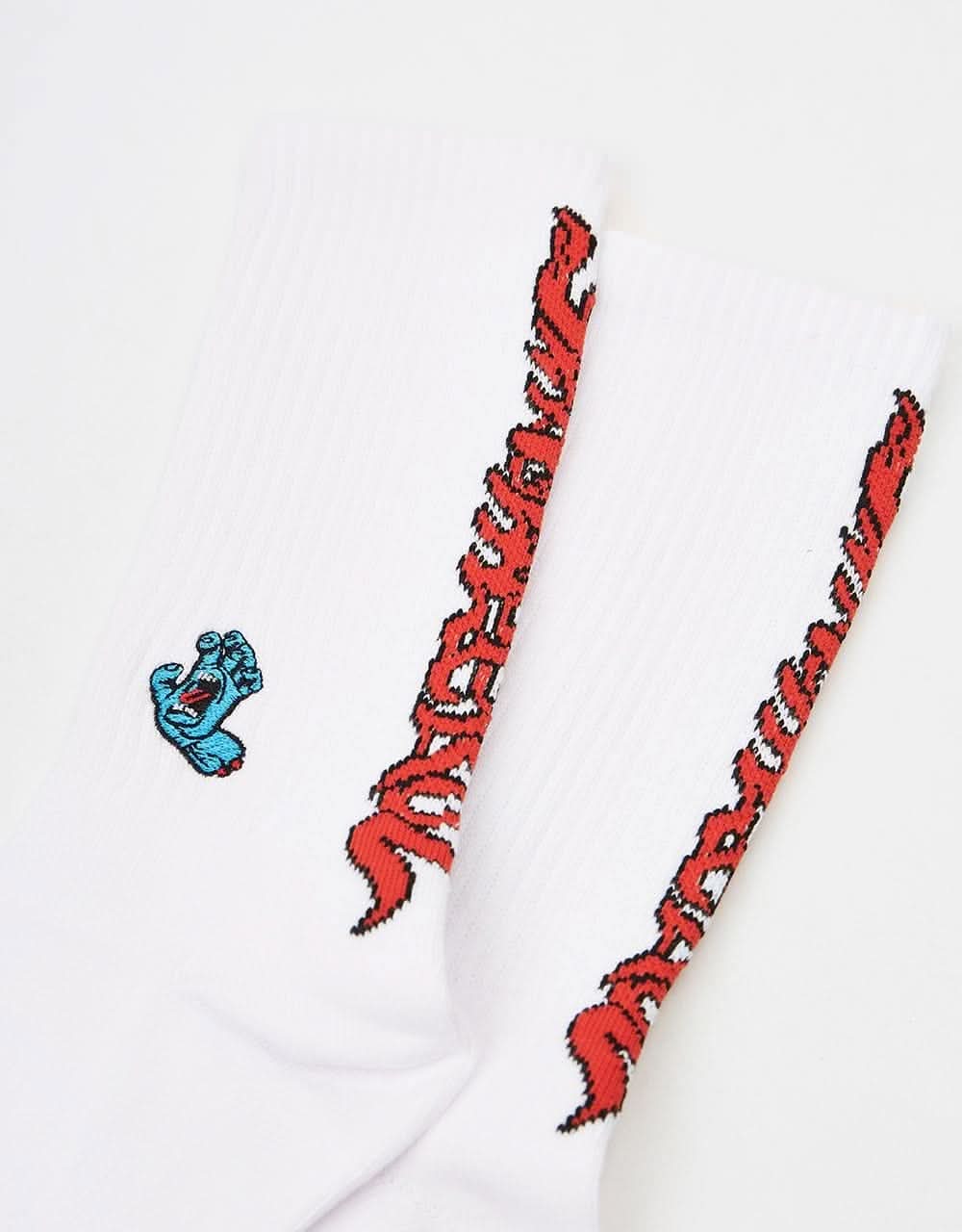 Santa Cruz Screaming 50 Sock - White