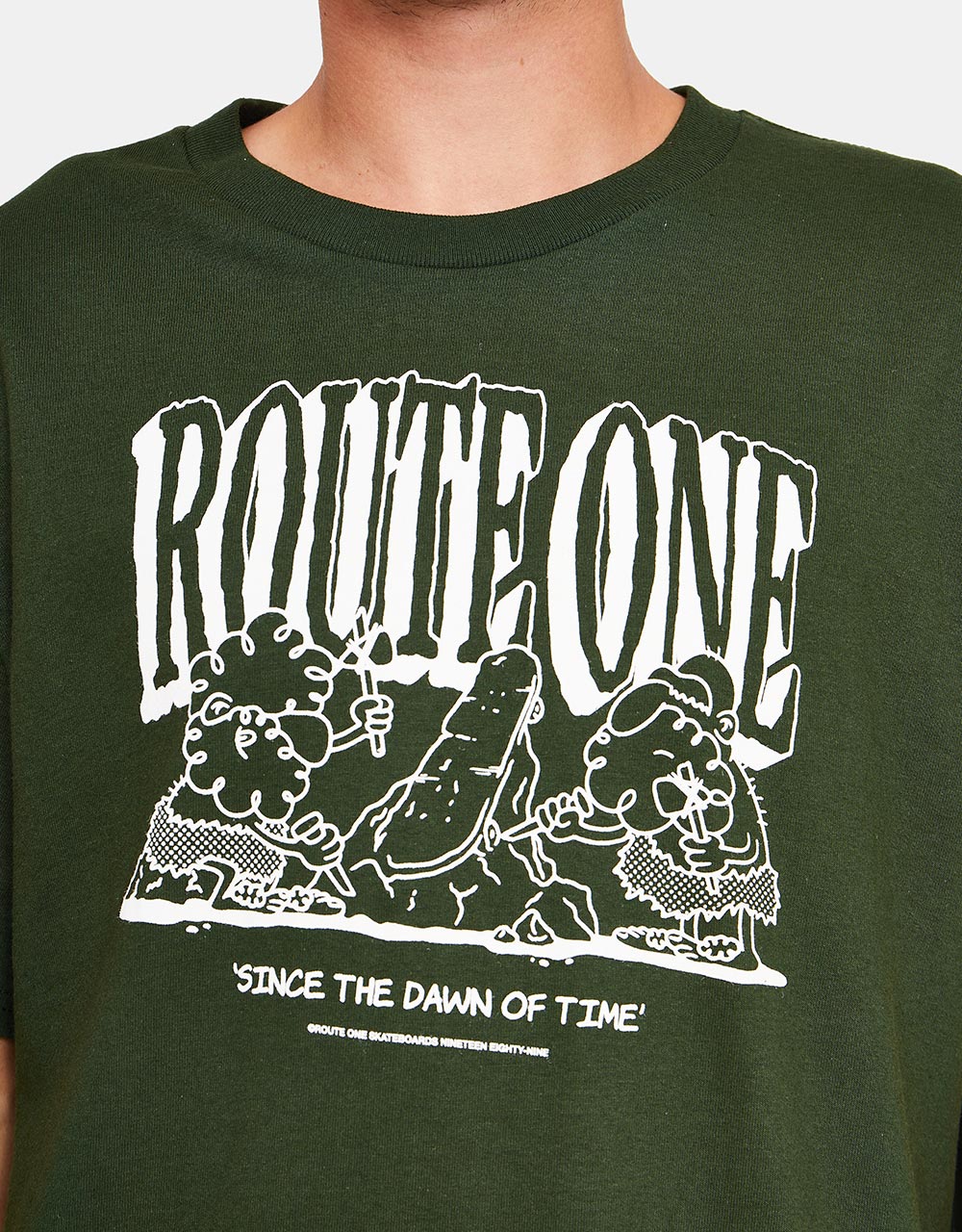 Route One Dawn Of Time T-Shirt - Forest Green