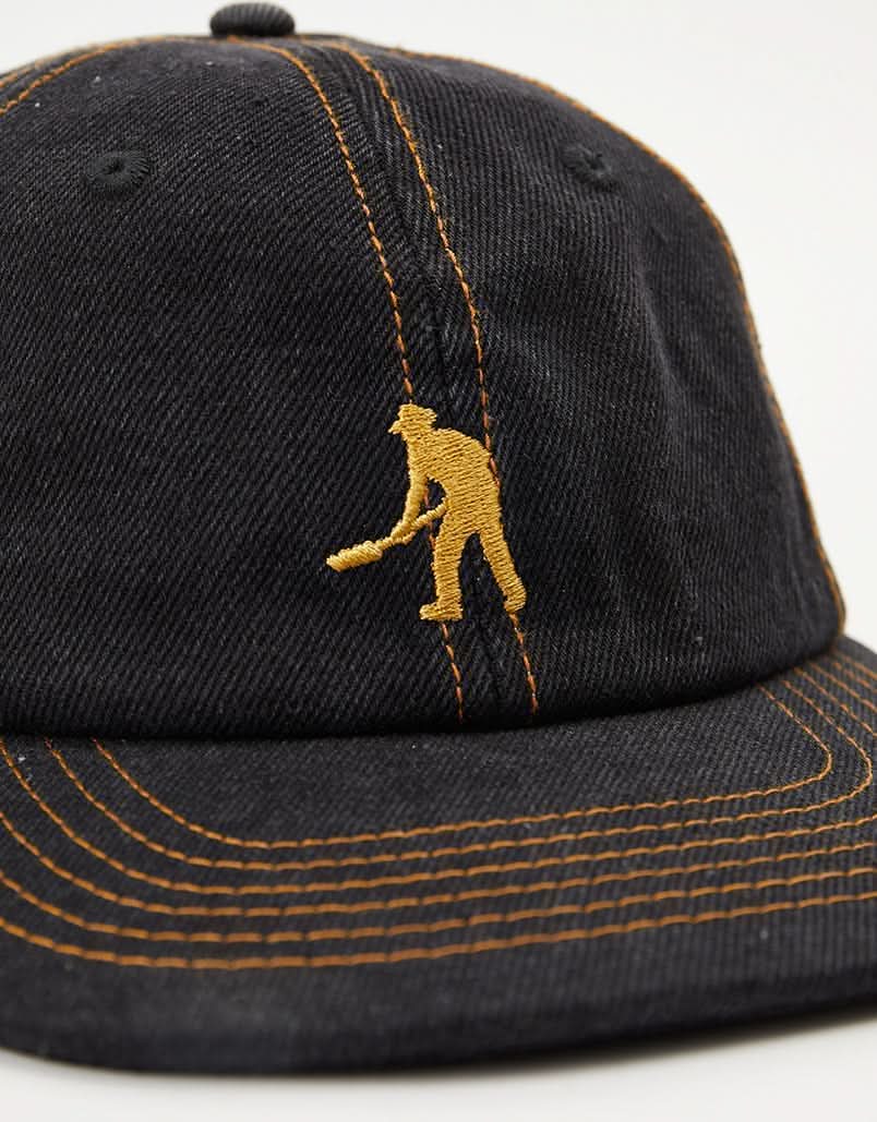 Pass Port Workers Club Denim Cap - Washed Black