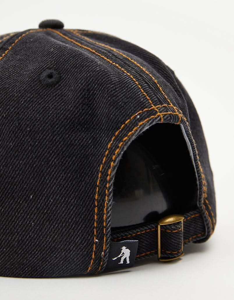 Pass Port Workers Club Denim Cap - Washed Black