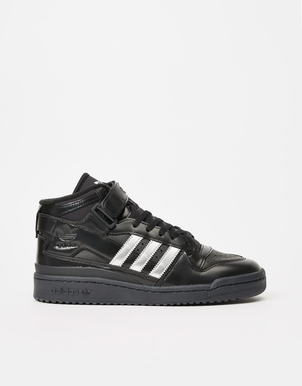 adidas x Heitor Forum 84 Mid ADV Skate Shoes - Core Black/Silver Metal