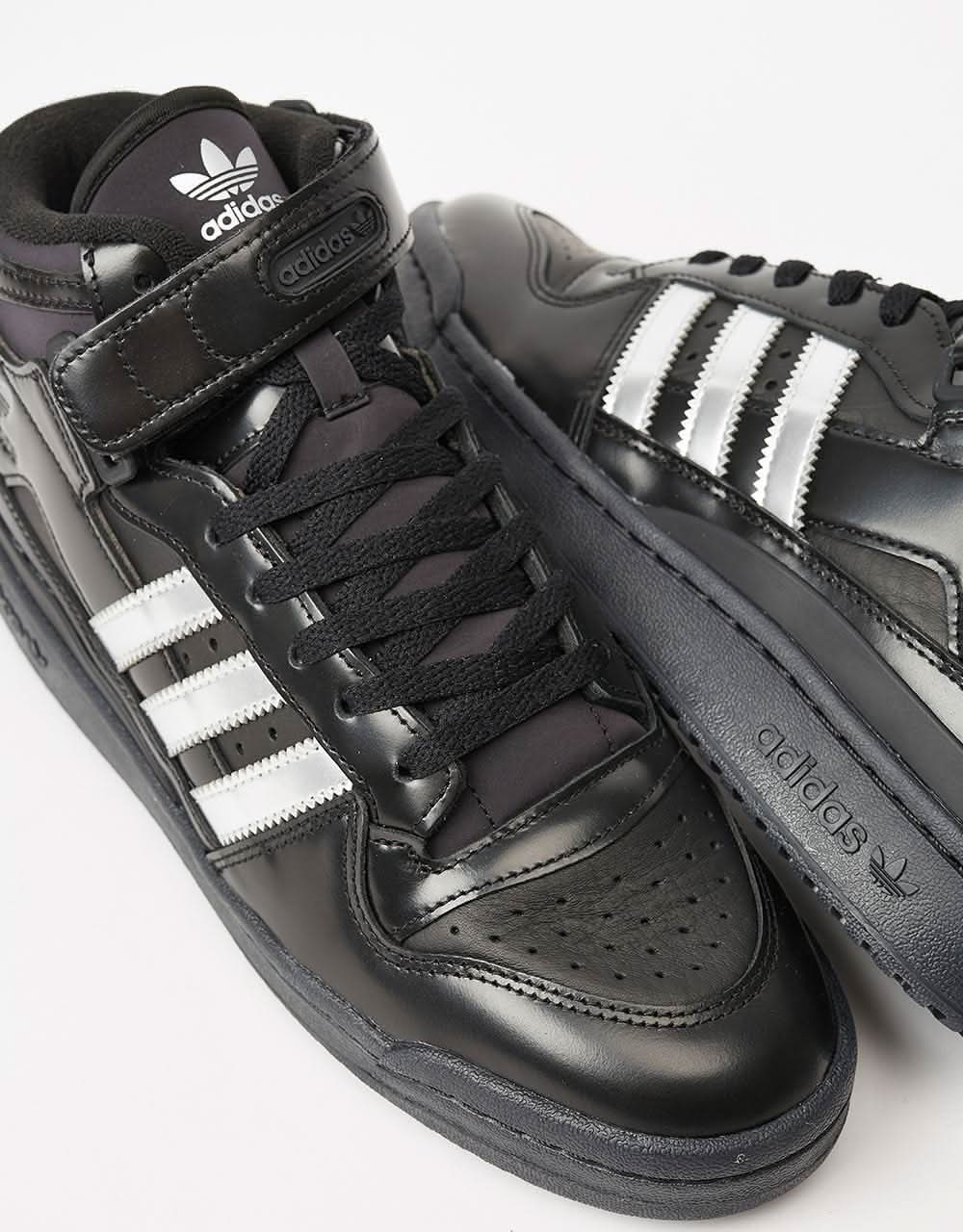 adidas x Heitor Forum 84 Mid ADV Skate Shoes - Core Black/Silver Metal