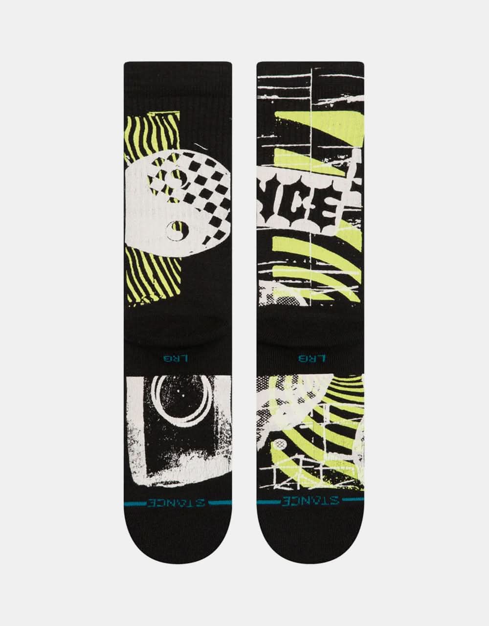 Stance Disorted Crew Socks - Black