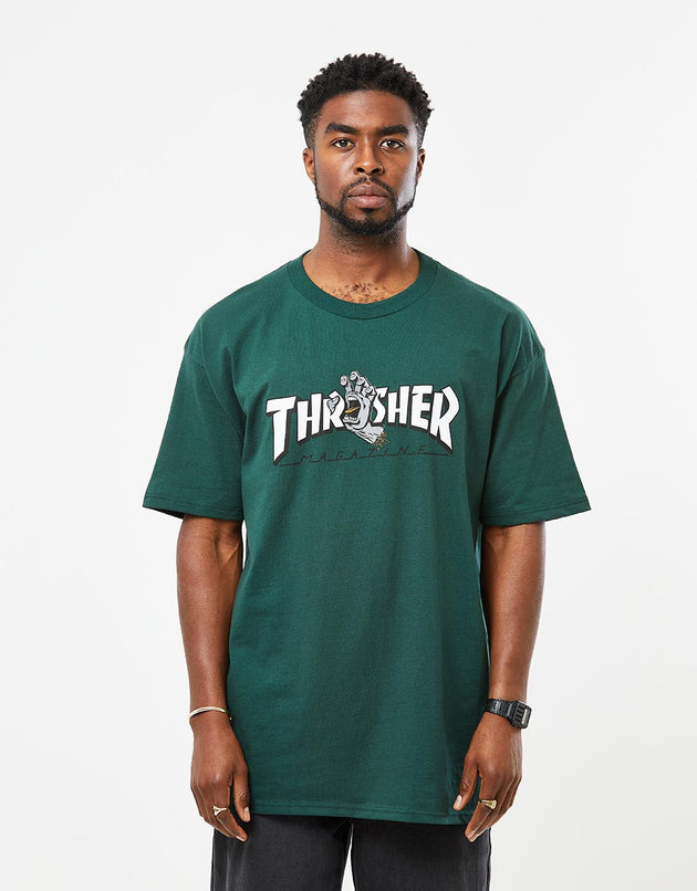 Santa Cruz x Thrasher Screaming Logo T-Shirt - Forest Green