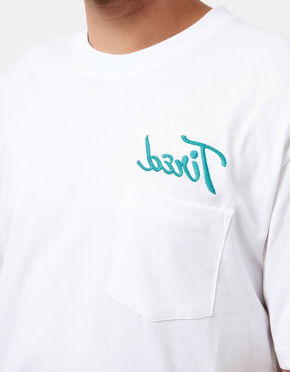 Tired Workstation Organic Pocket T-Shirt - White