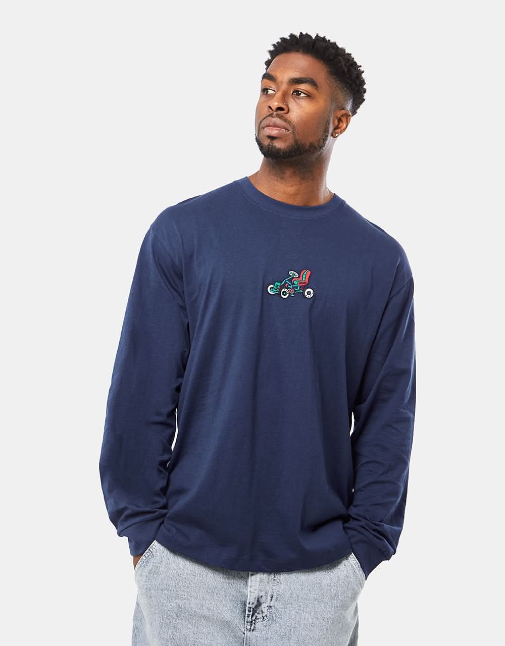Tired Semi Tired L/S T-Shirt - Navy