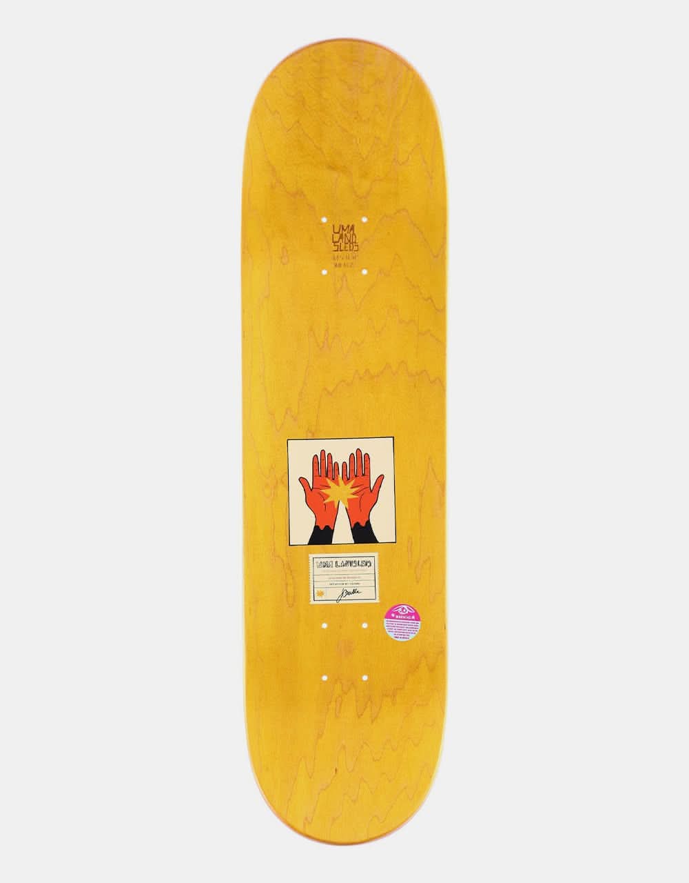 UMA Landsleds Falling Skateboard Deck - 8.38"
