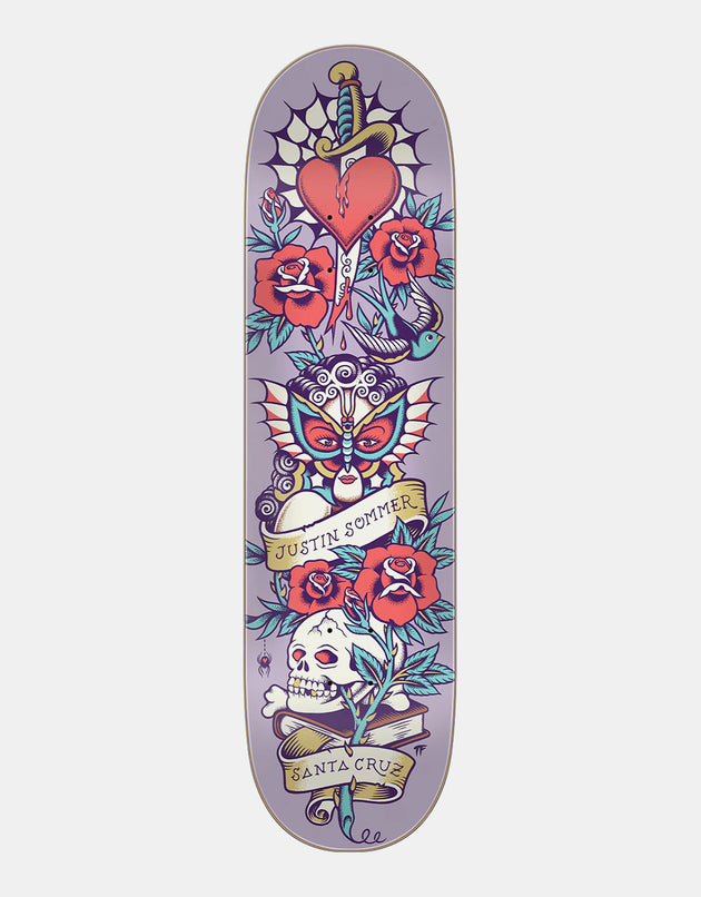 Santa Cruz Sommer Tattooed VX Everslick Skateboard Deck - 8.25"