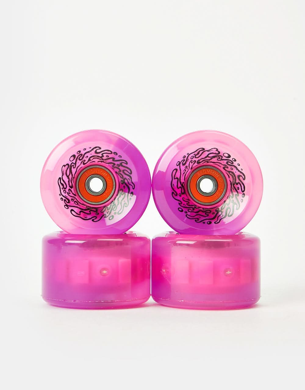 Slime Balls OG Slime Light Ups 78a Trans Skateboard Wheels - 60mm