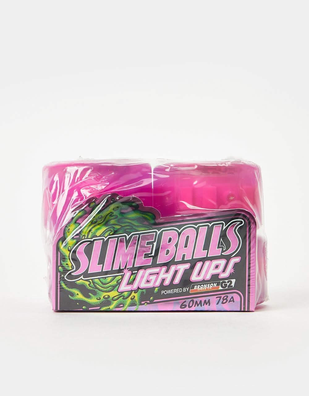 Slime Balls OG Slime Light Ups 78a Trans Skateboard Wheels - 60mm