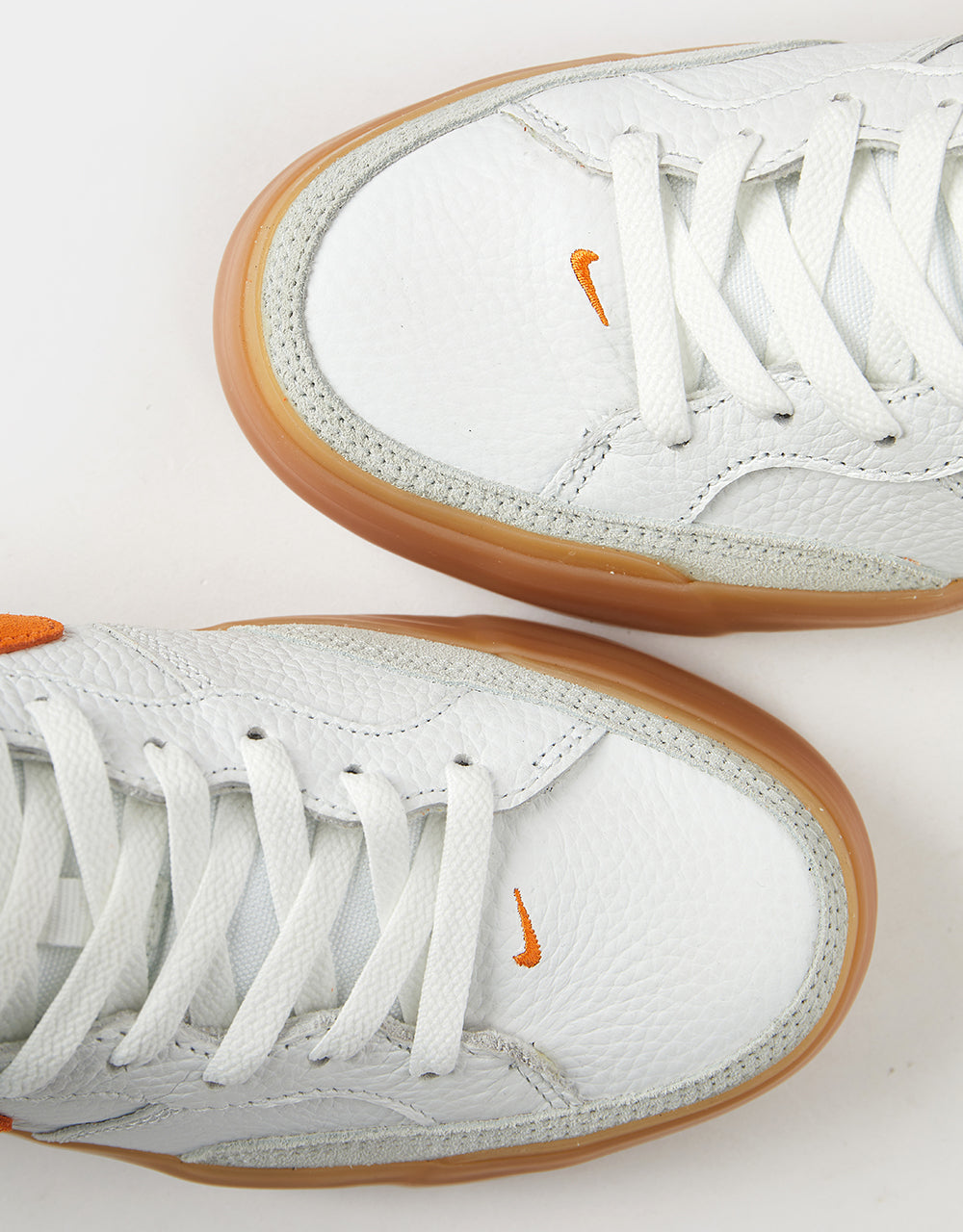 Nike SB Zoom Pogo Plus Premium Skate Shoes - Summit White/Brt Mandarin-Lt Silver-Polar-Gum Yellow-White