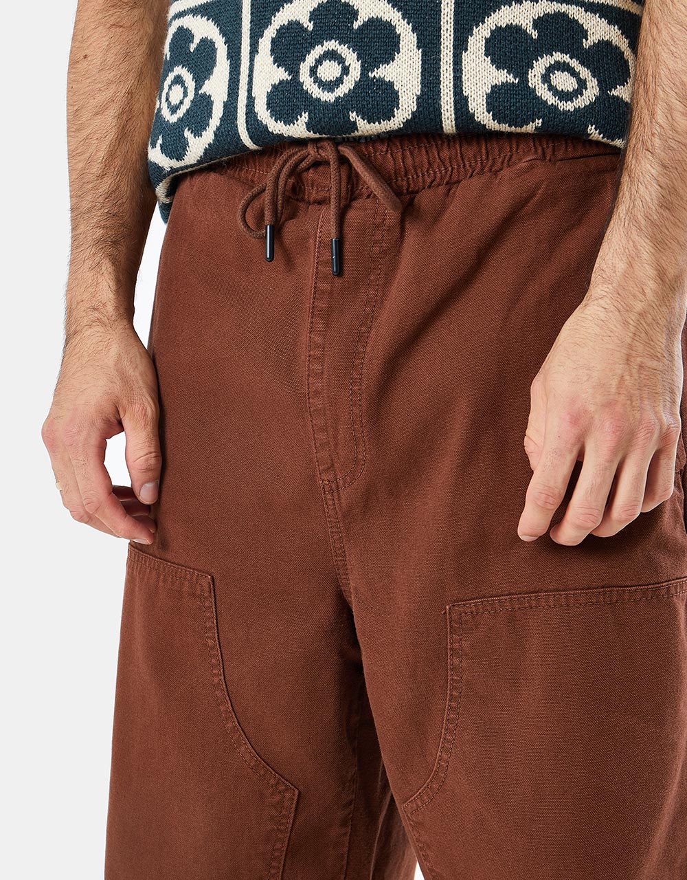 Route One Double Knee Heavyweight Canvas Pants - Cappuccino