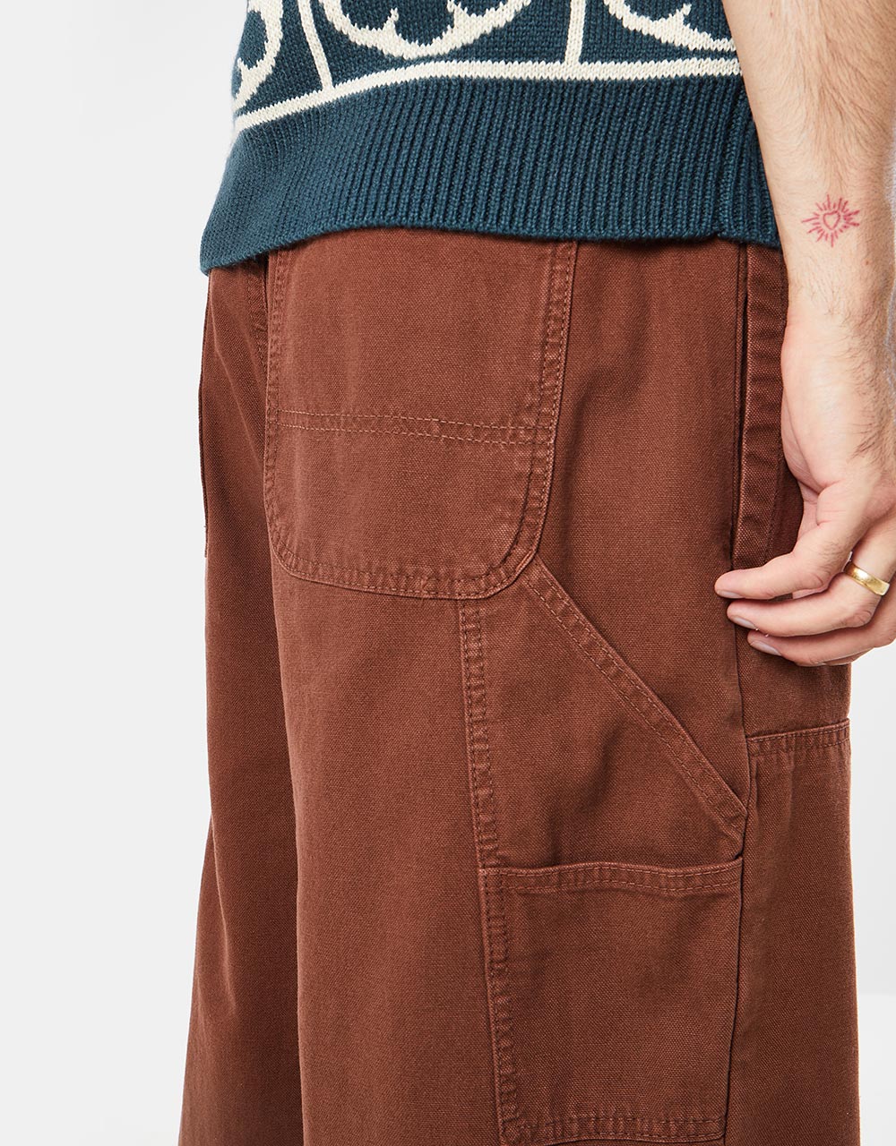 Route One Double Knee Heavyweight Canvas Pants - Cappuccino