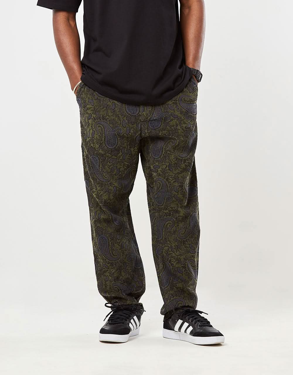 Carhartt WIP Flint Pant - Paisley Print/Plant (Rinsed)