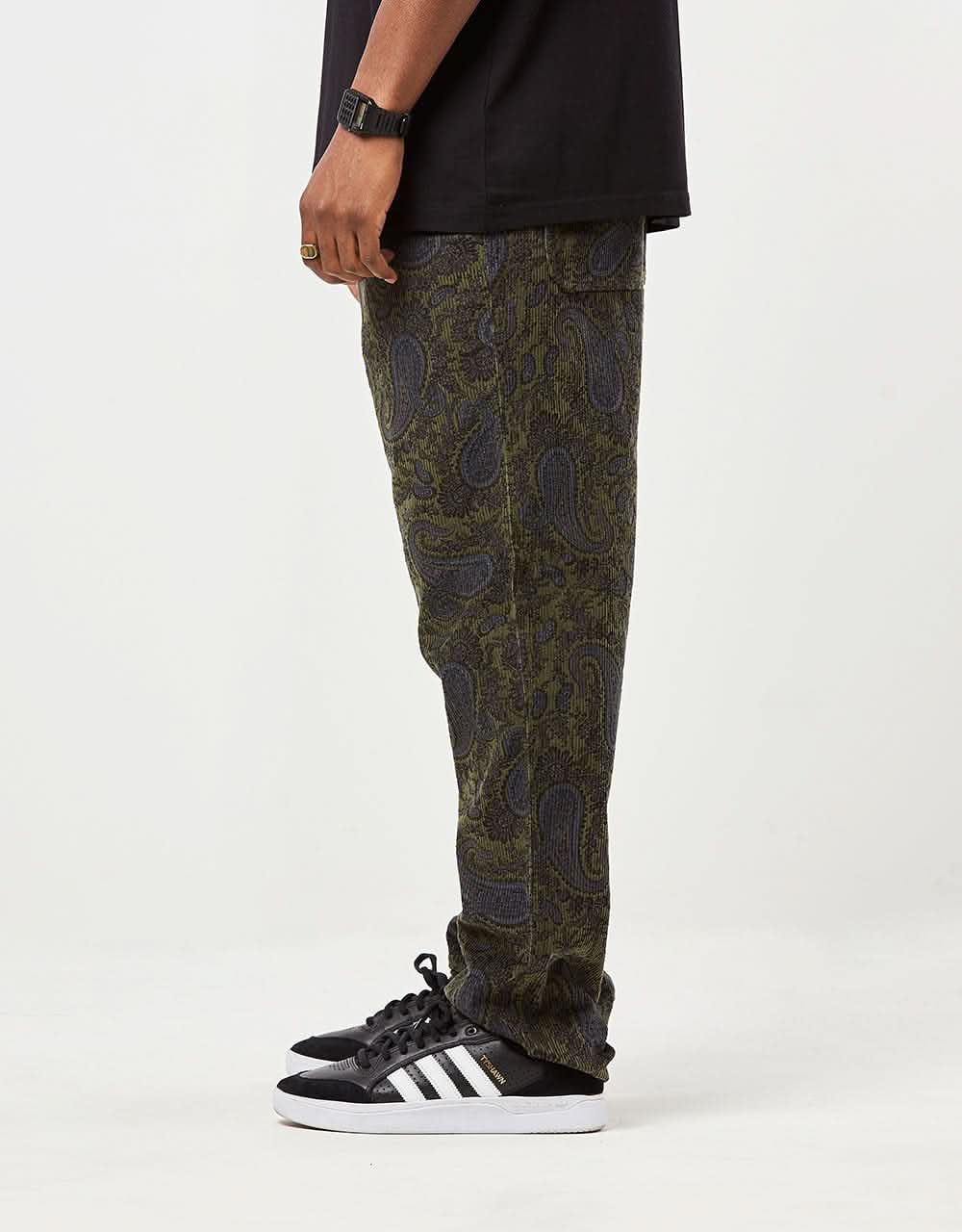 Carhartt WIP Flint Pant - Paisley Print/Plant (Rinsed)
