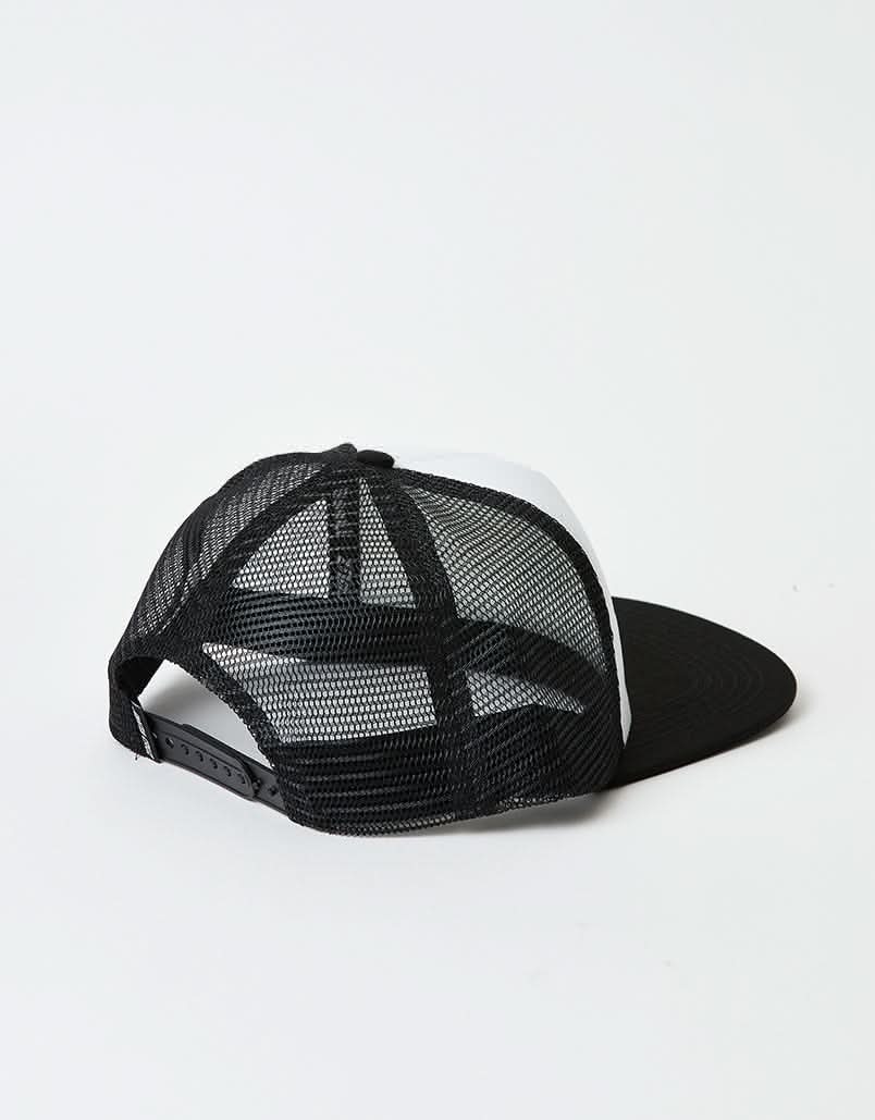 Santa Cruz x Thrasher Screaming Logo Mesh Trucker Cap - White/Black