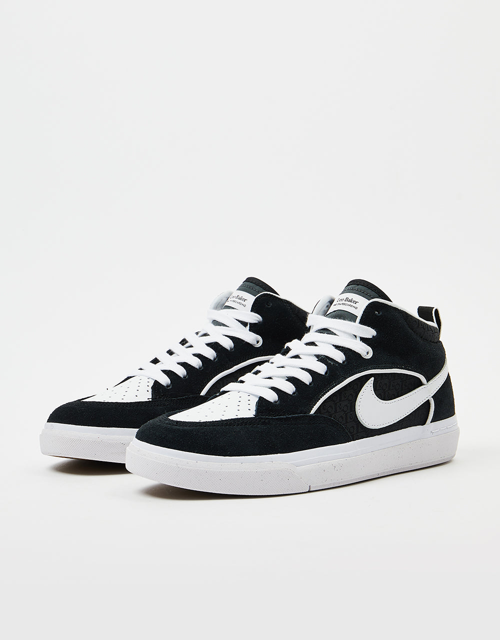 Nike SB React Leo Skate Shoes - Black/White-Black