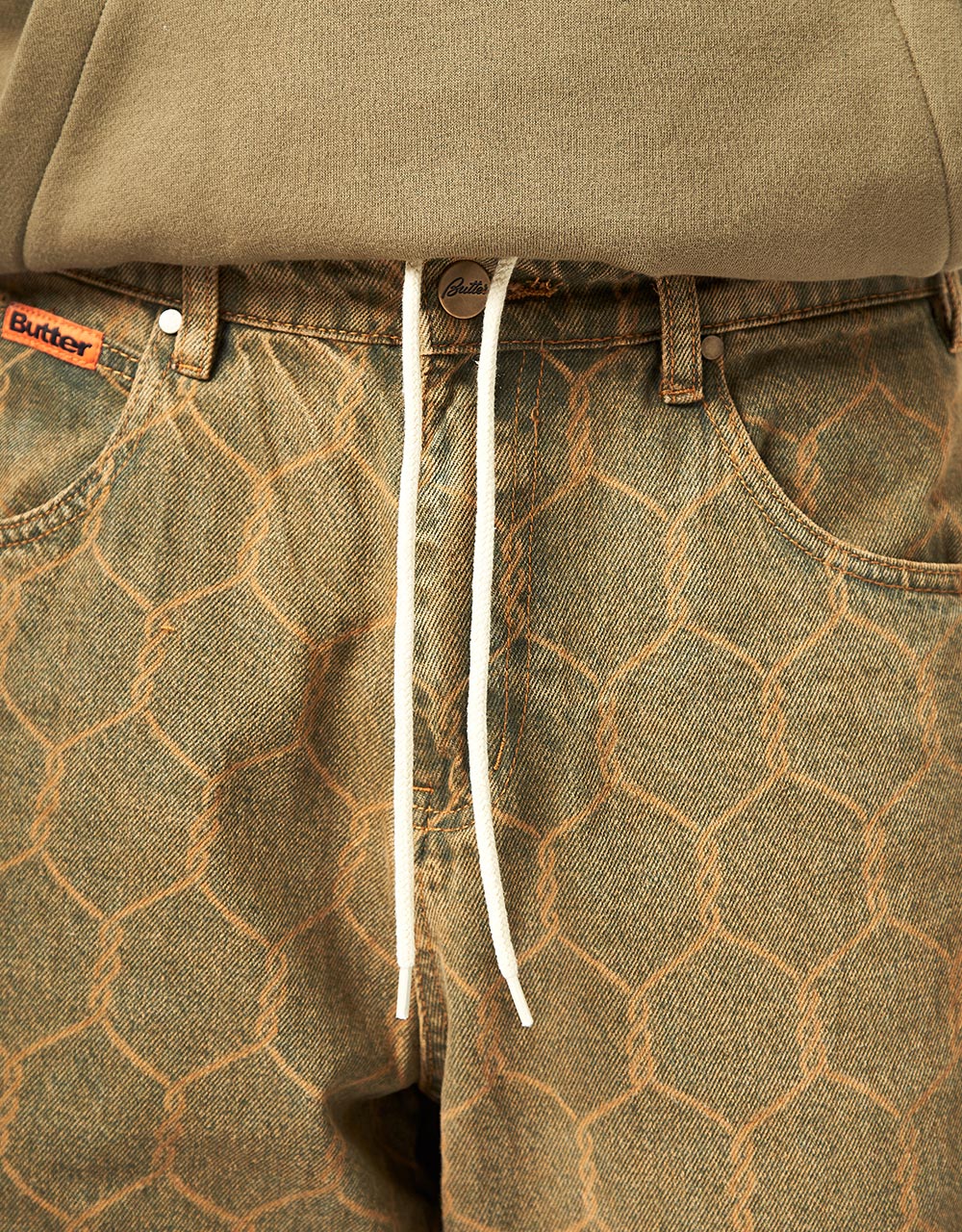 Butter Goods Chain Link Denim Jean - Washed Brown