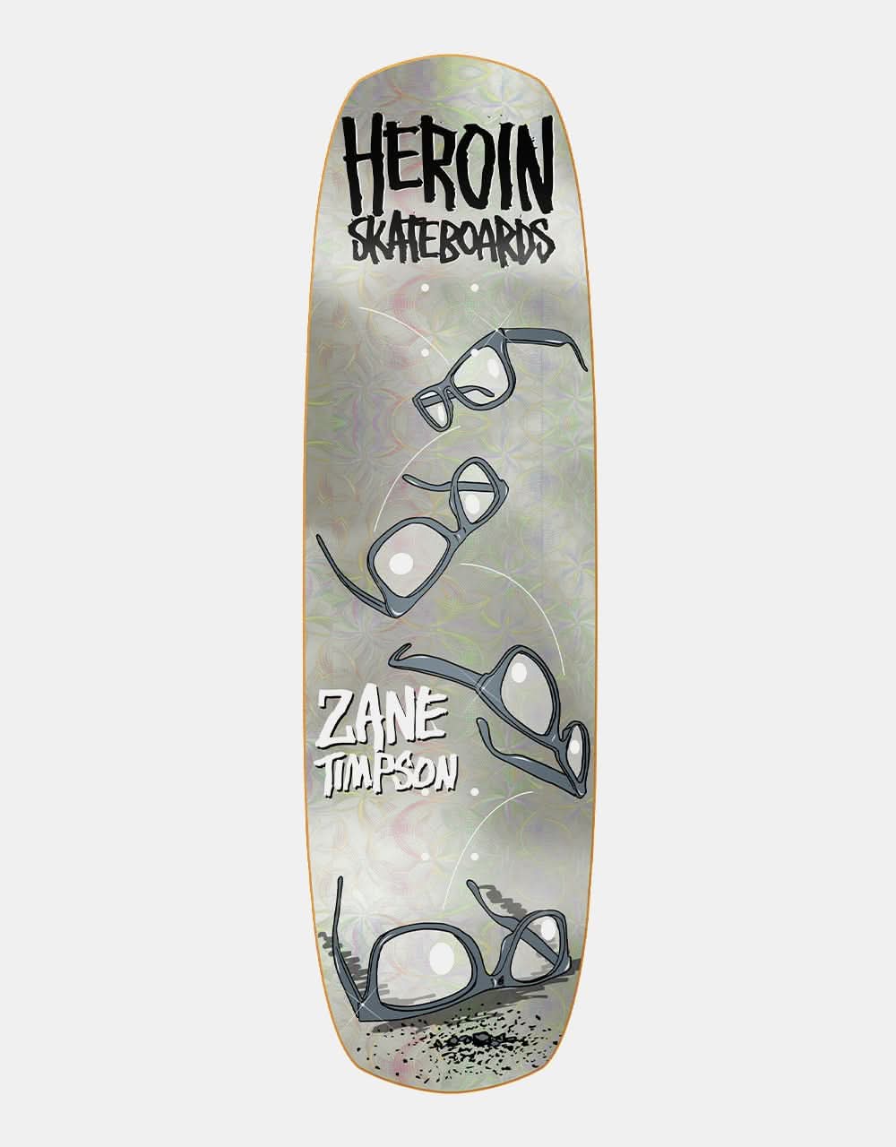 Heroin Zane Timpson Glasses Holo Foil Skateboard Deck - 9"