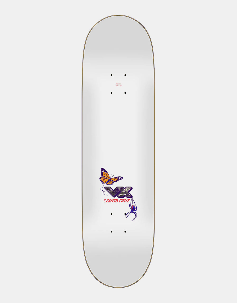 Santa Cruz Wooten Unwound VX Skateboard Deck - 8.5"