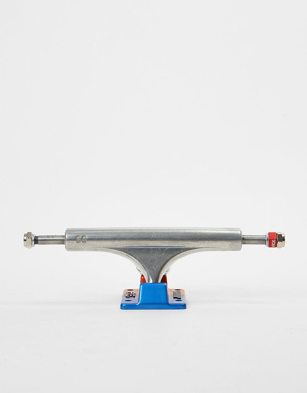 Ace AF1 Skateboard Trucks - Polished/Orange-Blue (Pair)