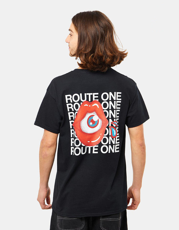 Route One Watch Your Mouth T-Shirt - Black