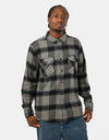 Brixton Bowery L/S Flannel Shirt - Black/Light Grey/Charcoal