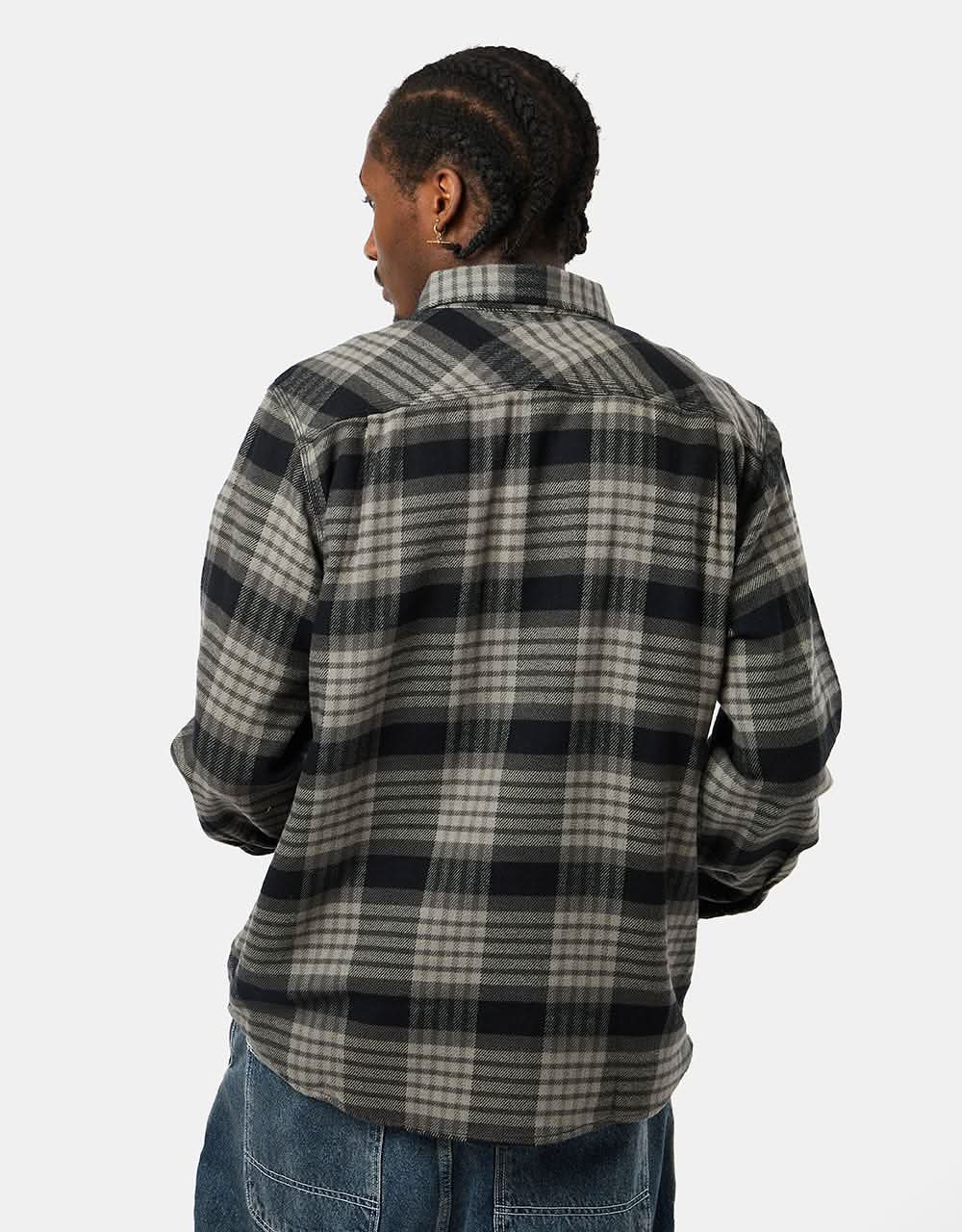 Brixton Bowery L/S Flannel Shirt - Black/Light Grey/Charcoal