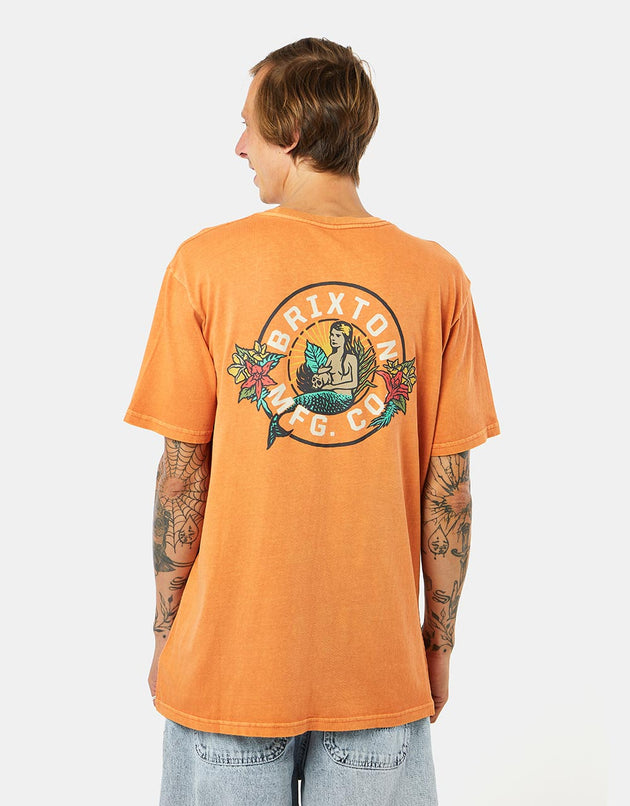 Brixton Geneva T-Shirt - Paradise Orange Worn Wash