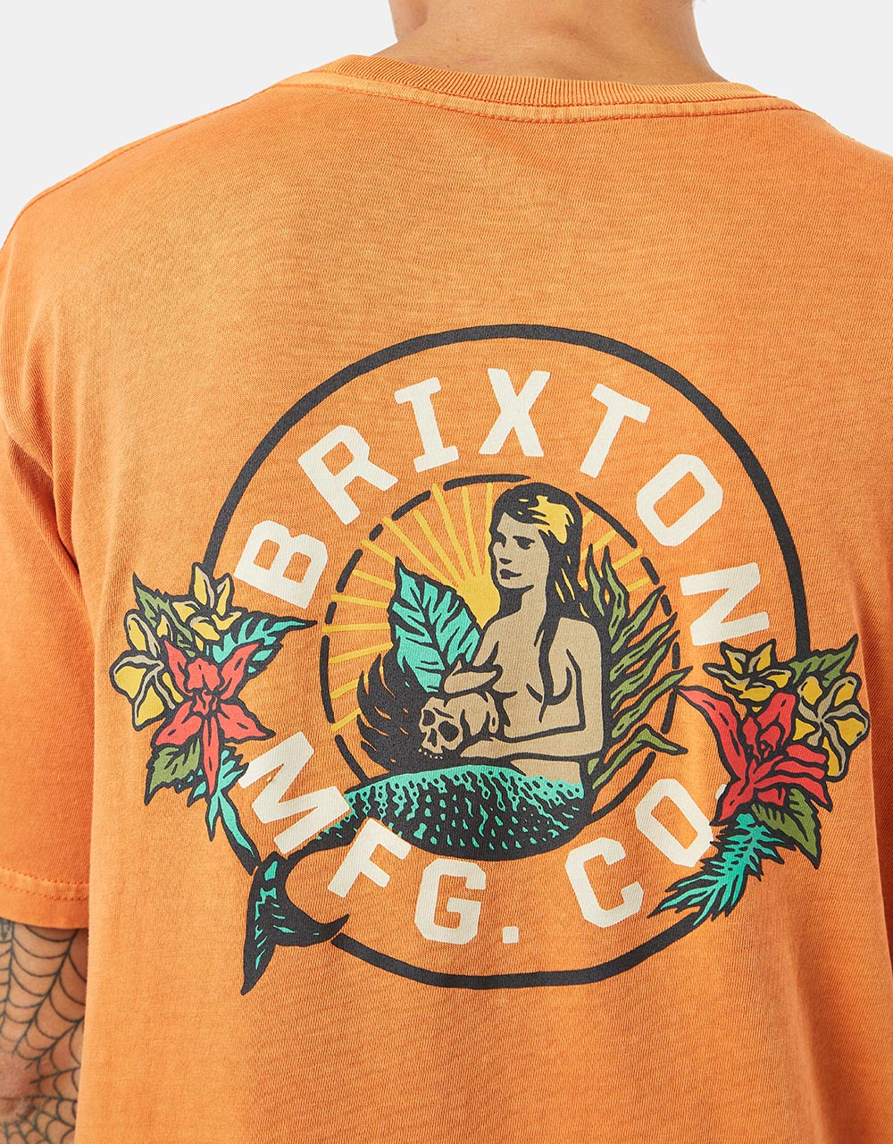 Brixton Geneva T-Shirt - Paradise Orange Worn Wash